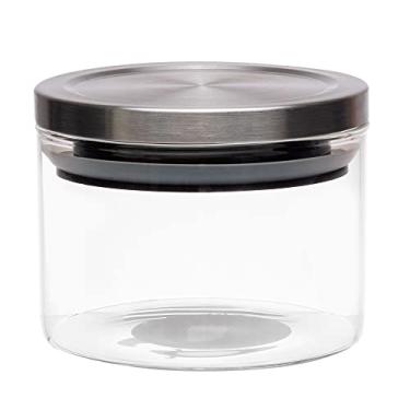 Imagem de Mimo Style Pote Hermético de Vidro Borossilicato com Tampa Bronze 370 ml Organizador de Alimentos Secos - Armazena de Forma Prática e Ideal Para sua Despensa, Balcão e Cozinha, Elegante e Moderno