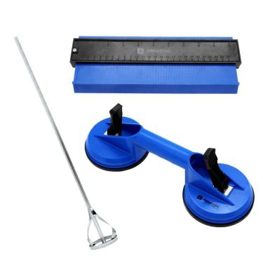 Imagem de Kit Batedor Hex 60 + Ventosa Dupla 60Kg + Copiador De Contorno