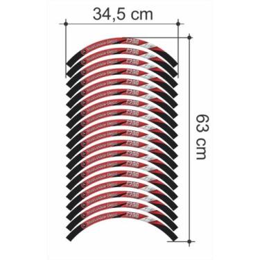 Imagem de Friso Adesivo Refletivo Roda Carro Mercedes Benz 17 Vermelho - Resitan
