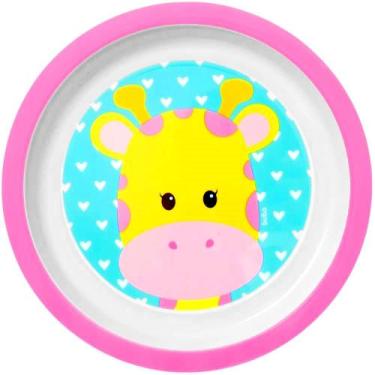 Imagem de Prato Infantil Girafa 350ml Pratinho para Bebês Buba