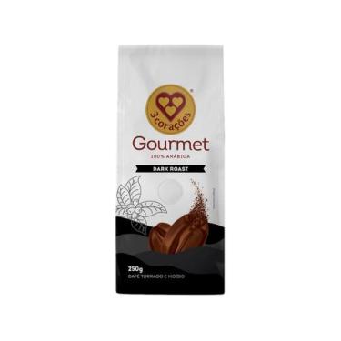 Imagem de Café Moído Gourmet 3 Corações 100% Arábica Dark Roast 250g, 250g