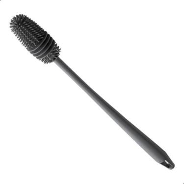Imagem de Escova Cerdas Silicone 33cm Limpeza Copo Garrafa Mamadeira Taças Potes