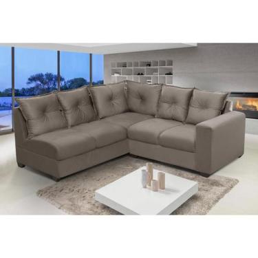 Imagem de Sofá de Canto 5 Lugares Califórnia 183Cm Veludo Light -Sofá na Web, ca