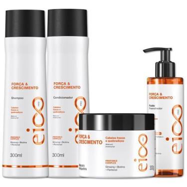 Imagem de Kit Eico Professional Força e Crescimento Shampoo Sem Sal Condicionado