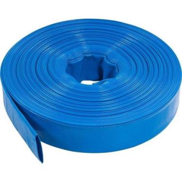 Imagem de Mangueira Drenagem Flat / Chata Azul 2 Pol 20 Metros - RW BORRACHAS