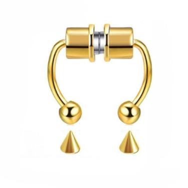 Imagem de Piercing Magnético De Nariz Septo Falso - Yukio, Gold