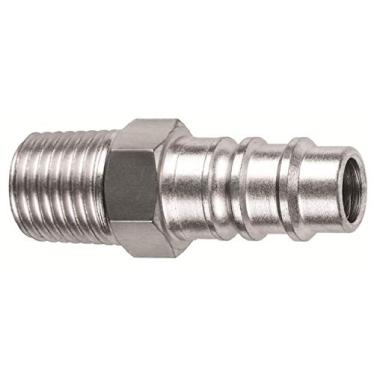Imagem de Amflo Conector de acoplador de linha de ar CP91 de aço de alto fluxo ("estilo V" x NPT) macho de 0,63 cm