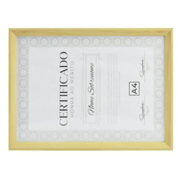 Imagem de Moldura Porta Diploma Certificado Tamanho A4 6051 - Livon, Bege