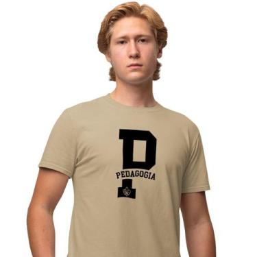 Imagem de Camisa Camiseta Masculina Estampada Pedagogia 100% Algodão Fio 30.1 Pe