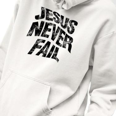 Imagem de Blusa Moletom Genuine Grit Masculino Estampado Algodão 30.1 Jesus Neve