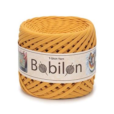 Imagem de Fio de camiseta estilo Fettuccini Zpagetti - fio de camiseta para crochê - bola de fio de tricô - fio T orgânico 100% algodão - fio de macramê - fio de tecido grosso - fio de jérsei mostarda