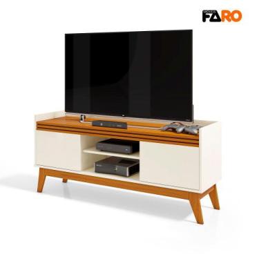 Imagem de Rack para TV até 50 Polegadas 2 Portas Ripado Astúrias 136cm  - Via No