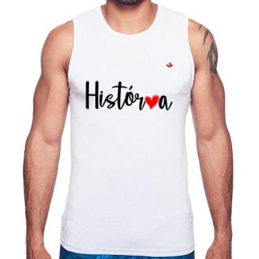 Imagem de Regata História por amor - Foca na Moda, Branco, GG
