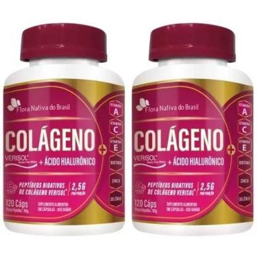 Imagem de 2x Colágeno Verisol + Ácido Hialurônico 120 capsulas - Flora Nativa, S