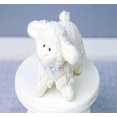 Imagem de Pelucia ovelha dolly 15 cm - detalhe laço - CKD CONFECCOES, Azul claro