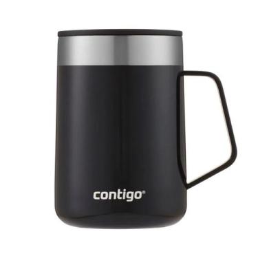 Imagem de Caneca Térmica Contigo Com Tampa Bebida Quente Gelada 414ml,  Preto