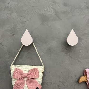 Imagem de 2 Ganchos de parede infantil menina decoração formatos rosa - Hanger D