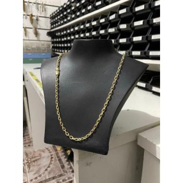 Imagem de Corrente modelo cadeado com quina medindo 5 mm fecho gaveta trava dupl