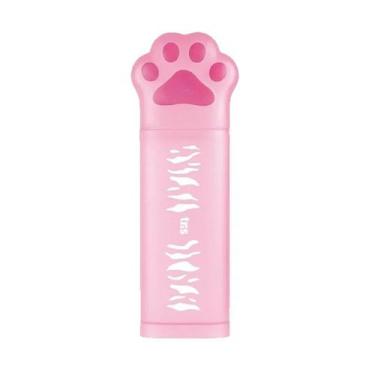 Imagem de Estojo Plástico Escolar Holic Pets Decorado Patinha Kwaii Tris, ROSA