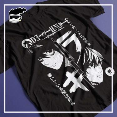 Imagem de Camiseta Death Note Light Yagami e L Unissex Anime - Kamisetas Otaku, 