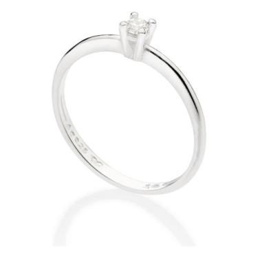 Imagem de Anel Solitário Composto Por 1 Zircônia De 810251 - Rommanel, Branco, 1