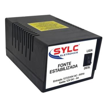Imagem de Fonte Alimentação Câmeras Cftv Estabilizada 12v Fita Led 5a - SYLC ELE