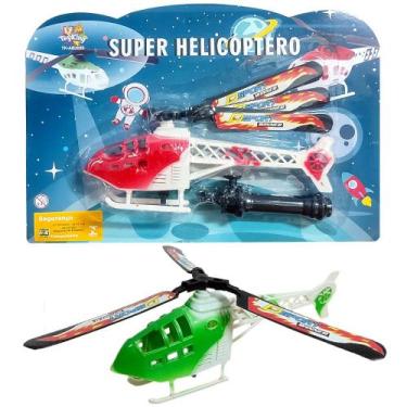 Imagem de Brinquedo Infantil Helicóptero Levanta Vôo a corda Toy King, Super Hel