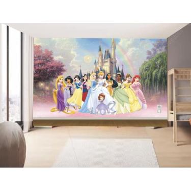Imagem de Papel de Parede Infantil  Castelo Princesas  (folha med. 90x300 cm) - 