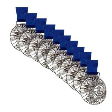 Imagem de Medalha Medasul Honra ao Mérito 35mm Kit C/ 10 Unidades, Prata, Ùnico