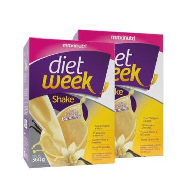 Imagem de Kit 2 Diet Week Shake Sabor Baunilha 360g Maxinutri