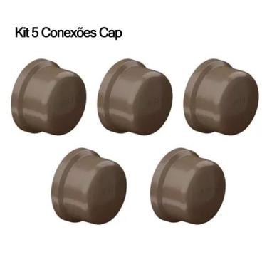 Imagem de Kit 5 e 10 Conexões de Água Fria Krona 3/4 25mm Marrom/Soldável Joelho