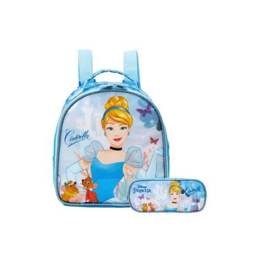 Imagem de Kit Escolar Lancheira Térmica + Estojo Cinderela