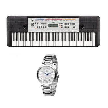 Imagem de Teclado Yamaha YPT260 e Relogio Dk Fashion Dk11214-6 Kit