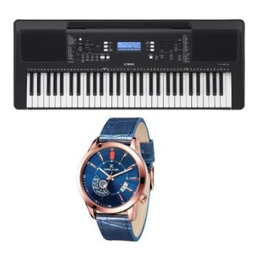 Imagem de Kit Teclado Yamaha Arranjador PSR E373  e Relógio Dk11269-8