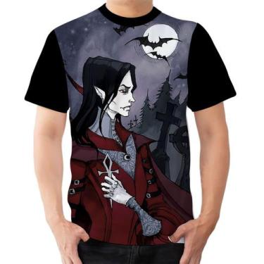 Imagem de Camiseta Camisa Ads Vampiro Dracula Morcego Sangue Halloween - Fabriqu