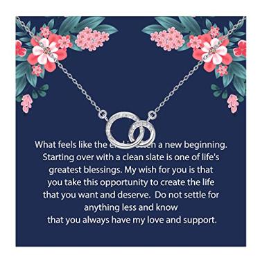 Imagem de ENSIANTH Colar de presente inspirador para melhores amigos novos começos, presente de incentivo, presente de formatura, Small, Metal, Sem Pedra Preciosa