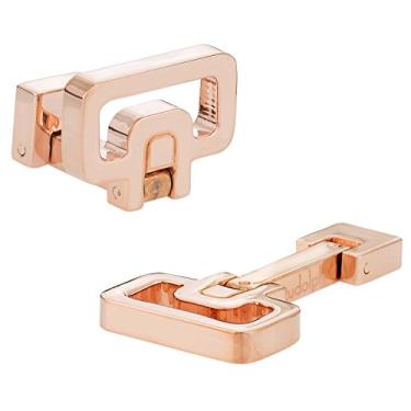 Imagem de Abotoaduras de ouro rosa inovador com caixa de apresentação