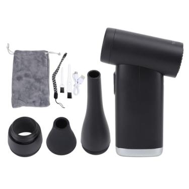 Imagem de Espanador de Ar Comprimido, Espanador de Ar Elétrico de 100000 RPM Com Luz LED, Ventilador de pó Turbofan de 4 Engrenagens, Soprador de Jato Seco Recarregável, Kit de Limpeza