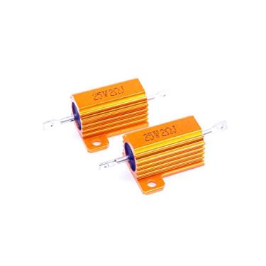 Imagem de LM YN 25 Watt 2 Ohm 5% Resistor de Corda de Alumínio Eletrônico Resistor de Ouro para Luzes de LED Inversor Divisor de Frequência Servo Industrial Control 2 peças