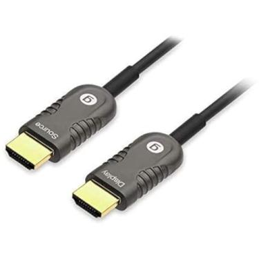 Imagem de gofanco Cabo de fibra óptica HDMI 2.0 ativo 15 m (50 pés) - 4K @60Hz 4:4: 4, HDMI 2.0, HDCP 2.2, HDR, ARC, 18 Gbps, 3D, CEC, EDID, HEC