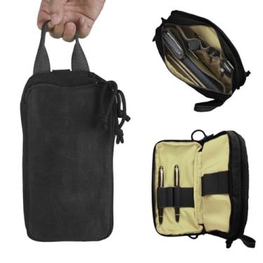 Imagem de Bolsa de lona, mini bolsa de ferramentas tática multiuso, bolsa EDC de lona resistente para homens, bolsa de ferramentas à prova d'água, pode armazenar sua caneta, lápis, pincéis de tinta e canivete