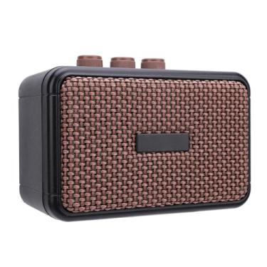 Imagem de Amplificador de Guitarra Elétrica Portátil Combo Amp Embutido Alto-falantes Duplos Interface de 6.35mm para Entusiastas da Música