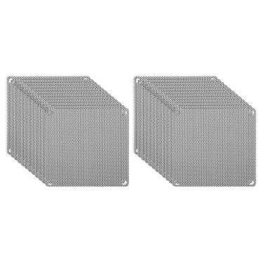 Imagem de PATIKIL 80 mm/3,1" PC Fan Dust Mesh, 24 pacotes PVC computador cooler filtro poeira capa de PC grades para ventilador cooler computador PC capa à prova de poeira, preto