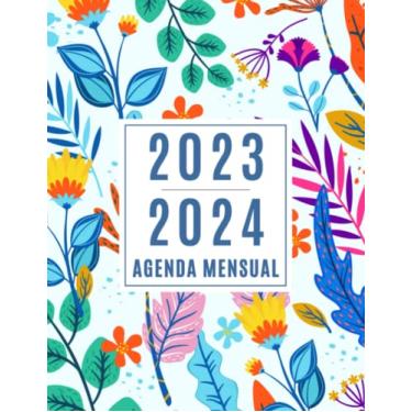 Imagem de Agenda Mensual 2023-2024: Planificador y Organizador Mensual por 24 meses Enero 2023 Diciembre 2024, Español, A4 - Grande Calendario por 2 Años con Tapa Floral para Mujer y Chicas
