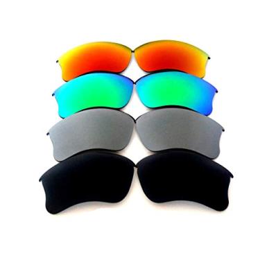 Imagem de Lentes de reposição Galaxy para óculos de sol Oakley Flak Jacket XLJ polarizadas seleção múltipla (preto/titânio/verde/vermelho)