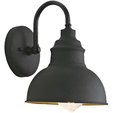 Imagem de Luminárias de parede americanas modernas, industriais, de ferro, estilo country vintage, arandelas de parede para entrada, varanda, com base E26/E27, para áreas internas e externas, corredor