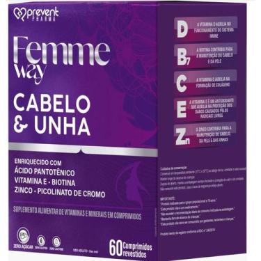 Imagem de Suplemento Alimentar Femme Way Cabelo e Unha 60 Cáps Crescimento Forta