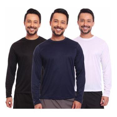 Imagem de Kit 3 Camisas Térmica Proteção Solar Frio E Calor Envio Já - MC Digita