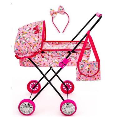Imagem de Carrinho de Boneca Veneza 79 CM Alt Bebe Reborn Milan Luxo - Sag Toys,