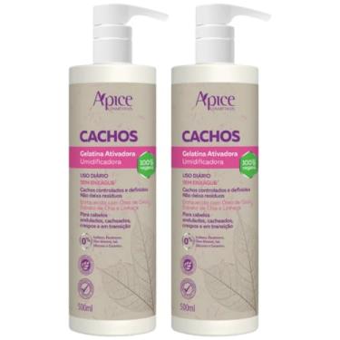 Imagem de Kit 2 Gelatina Apse Apice Ativadora De Cachos Umidificadora Cabelos Cacheados Profissional 500ml